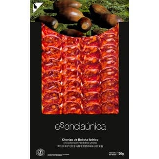 Chorizo de bellota ibérico en lonchas sin gluten envase 120 g -