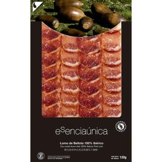 Lomo de bellota 100% ibérico en lonchas sin gluten envase 120 g -