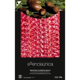Salchichón de bellota ibérico en lonchas sin gluten envase 120 g -