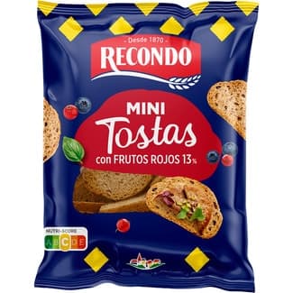 Mini tostas con frutos rojos bolsa 100 g -