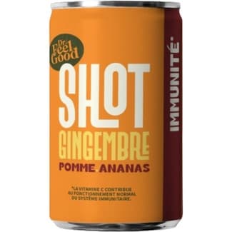 Refresco Shlot Inmunité de jengibre, piña y manzana sin azúcar lata 15,5 cl -