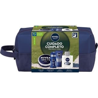 Neceser Cuidado Completo Protege y Cuida con desodorante, crema hidratante, bálsamo after shave y crema Nivea -