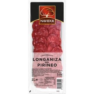 Longaniza del pirineo en lonchas sin gluten envase 40 g -