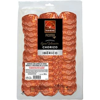 Gran Selección chorizo ibérico en lonchas sin gluten envase 100 g -