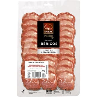 Lomo de cebo ibérico 50% raza ibérica en lonchas sin gluten envase 110 g -
