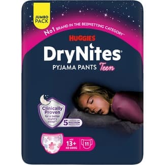 Braguitas de noche absorbentes para niñas +13 años 48-60 kg bolsa 11 unidades -
