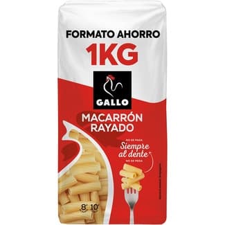 Macarrones rayados formato ahorro paquete 1 kg -