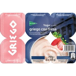 Yogur al estilo griego con fresa pack 6 unidades 125 g -