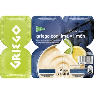Yogur al estilo griego con lima y limón pack 6 unidades 125 g -