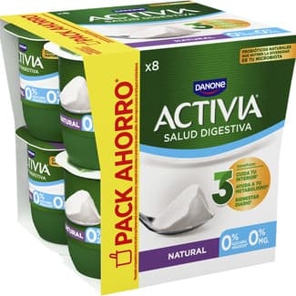 Zero bífidus natural desnatado 0% m.g. pack 8 unidades 120 g pack ahorro -