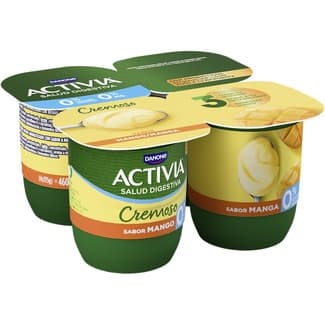 Bífidus cremoso sabor mango desnatado 0% m.g. 0% azúcares añadidos pack 4 unidades 115 g -