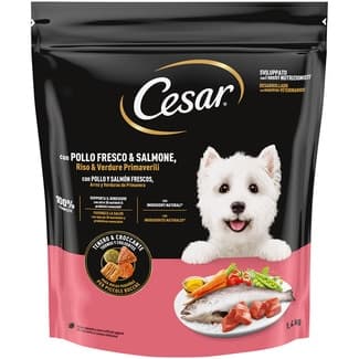 Pienso para perros mini pollo y salmón envase 1,4 kg -