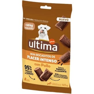 Snack para perros mini placer intenso pollo bolsa 40 g -