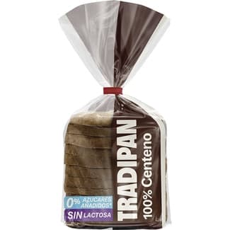 Pan de molde 100% centeno 0% azúcares y sin lactosa bolsa 450 g -