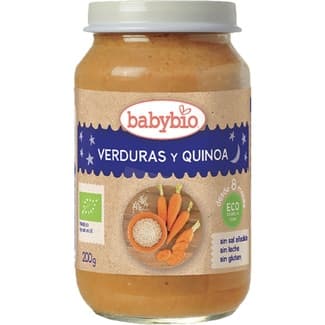 Tarrito de verduras y quinoa ecológico sin leche sin gluten tarro 200 g -