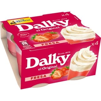 Postre de fresa con nata pack 4 unidades 100 g -