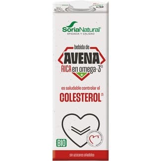 Bebida de avena ecológica rica en omega 3 sin azúcares añadidos brik 1 l es saludable controlar el colesterol -