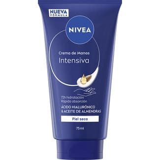 Crema de manos Intensiva con Ácido Hialurónico y Aceite de Almendras para piel seca frasco 75 ml -