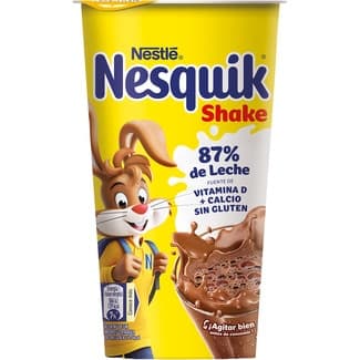 Shake batido de chocolate 86% de leche vitamina D y calcio sin gluten vaso 180 ml -