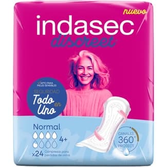 Discreet compresa de incontinencia normal paquete 24 unidades -