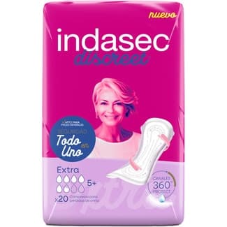 Discreet compresa de incontinencia extra bolsa 20 unidades -