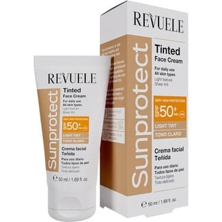 Crema facial con color tono claro SPF 50+ SunProtect uso diario para todo tipo de piel tubo 50 ml -