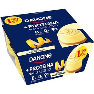 Proteína natillas zero sabor tarta de limón pack 4 unidades 120 g -