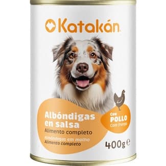 Comida húmeda para perros adultos albóndigas en salsa de pollo lata 400 g -