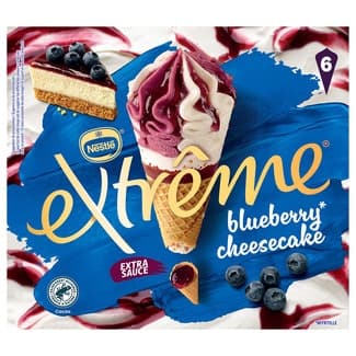 Cono de helado Blueberry Cheesecake 6 unidades estuche 720 ml -