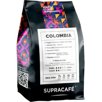 Café en grano Colombia de tueste natural envase 250 g -