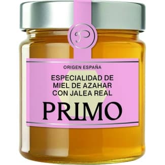 Especialidad de miel de azahar con jalea real origen España tarro 250 g -