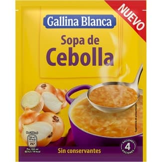 Sopa de cebolla sobre 48 g -