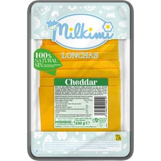 Queso cheddar elaborado con leche de vaca en lonchas envase 150 g -