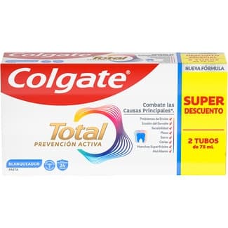 Pasta de dientes Blanqueador protección 24 h pack 2 tubos 75 ml -