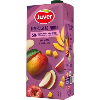 Bebida de zumo de mango y manzana a partir de concentrado sin azúcares añadidos brik 2 l -