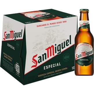 Cerveza rubia especial pack 12 botellas 25 cl -