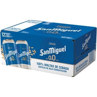 Cerveza sin alcohol pack 12 latas 33 cl -