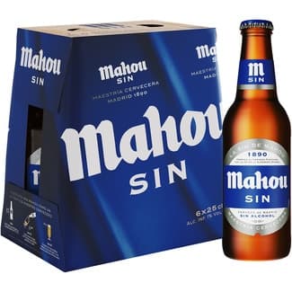 Cerveza sin alcohol pack 6 botellas 25 cl -