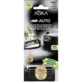 Ambientador de coche Flor de Algodón colgante & pinza blister 1 unidad -