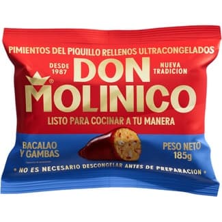 Pimientos del piquillo rellenos de bacalao y gambas 4 unidades bolsa 185 g -