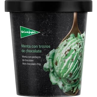 Helado de menta con trozos de chocolate tarrina 500 ml -