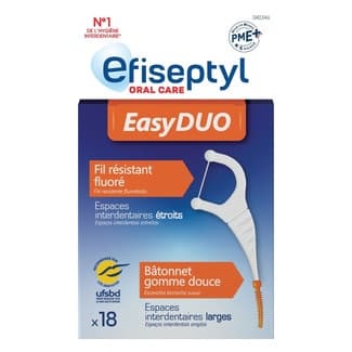 Flosser dental Easy Duo para dientes sensibles blister 18 unidades -