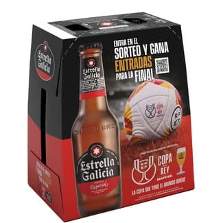 Cerveza rubia especial pack 6 botellas 25 cl -