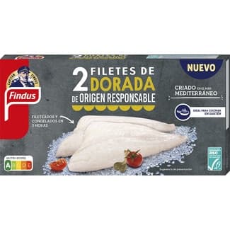 Dorada en filetes criado en el mar Mediterráneo 2 filetes estuche 200 g -