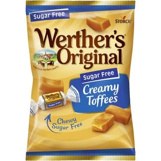 Caramelos blandos de toffee cremoso sin azúcar bolsa 80 g -