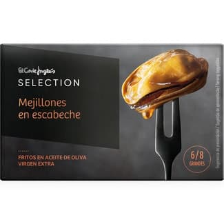 Mejillones en escabeche grandes 6-8 piezas lata 69 g neto escurrido -
