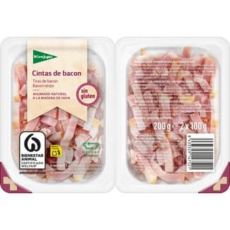 Cintas de bacon sin gluten pack 2 envases 100 g -