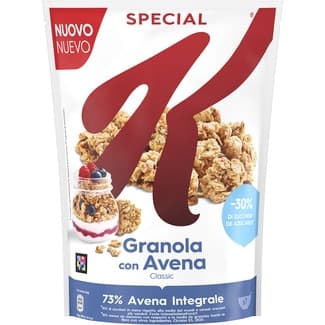 Granola de avena Classic -30% azúcar 73% avena integral paquete 320 g -