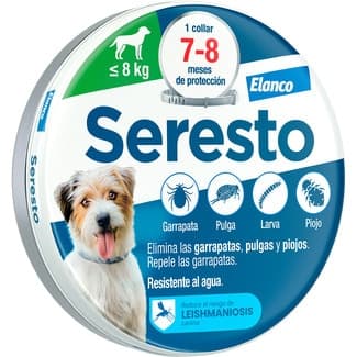 1,25 g + 0,56 g collar medicamentoso para perros <8 kg envase 1 unidad -