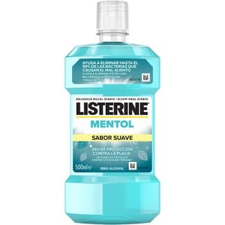 Enjuague bucal Mentol sabor suave zero alcohol frasco 500 ml -
